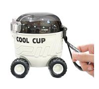 Water Bottle - Botella de agua de dibujos animados 550 Ml 500 G | Drinking ottle, Leak-Proof Mars Rover Design With Foldable Straw - Portable Child Drinkware For Travel, Camping, Hiking, School