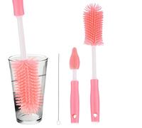 Water Bottle Brush Set - Water Bottle Cleaner Brush | Straw Washing Tool | BottleBrush Set for Flask Decanter Jar Kettle Mug Straw Blender Juicer | BottlesBrush Silicone Nipple Brushes