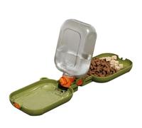 Water Bottle for Dogs - 460ML, Spill-Proof Cat Food Container, Lightweight | Portable Dog Travel Dispenser, Built-in Bowl Feeder for Kitten Puppy Medium Large Breed Car Hiking Beach