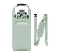 Water Bottle Holder With Strap - Polyester 30x12x10cm Insulated Portable | Drawstring Carrier With Pocket, Water Bottle Purse Bag | For Gym Sports Hiking Travel Outdoor Beach Office School Car