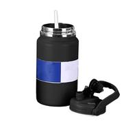 Water Bottle Insulated, Leakproof Stainless Steel Flask 5,91 x 13,39 x 4,69 pulgadas, Large 4 L, Portable Water, Beach, School, Deportes, Camping, Outdoor, Hiking, Travel, Cycling, Hydration
