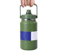 Water Bottle Insulated, Stainless Steel Flask, Leakproof Design, Large 4L Capacity, Portable Carry Handle, for Beach, School, Deportes, Camping, Outdoor, Hiking, Travel, Cycling