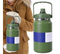 Water Bottle Insulated, Stainless Steel Flask, Leakproof Hydration Jug, Double-Wall Vacuum, Sturdy Carry Handle, Ideal for School Sports and Outdoor Adventures, 4000ml