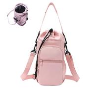 Water Bottle Shoulder Bag - The Ultimate Outdoor Companion, Portable Water Bottle Sling Bag with Strap for Hiking, Travel, Gym, Daily Carry (Pink)