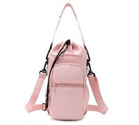 Water Bottle Shoulder Bag - The Ultimate Outdoor Companion, Water Bottle Bag Crossbody Holder for Camping Outdoor Sports Insulated Carrier Purse with Adjustable Strap (Pink)