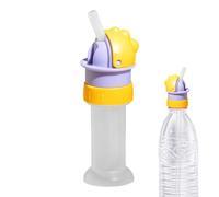 Water Bottle Spout, Reusable Spill Proof Detachable Lid With Built In Straw, Bottle Topper Conversion Cap, Leak Resistant Drinking System For Kids Sports Office School Travel Cart Delivery Drink Use