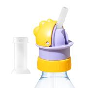 Water Bottle - Spout Reusable Spill Proof Detachable Lid With Straw | Water Bottle Toppers For Kids Juice Milk Sports Office Travel Top Straw Cap Adapter