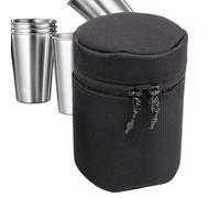 Water Bottle Travel Pouch - Insulated Bottle Carrier | Small Water Bags for Hiking, 600d Polyester Bottles Holder for Shockproof Storage, Insulated Mug Pouch, Neoprene Tumbler Sling Bag for Outdoor