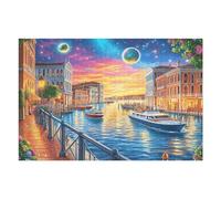 Water City Sunset Puzzles 1000 Piezas Juguete EduGatoivo 3D Interactivo Rompecabezas Familiar para Toda La Familia Entretenimiento Creativo Decorativo 1000 PCS