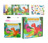 Water Color Book, Dinosaur Paper Coloring Workbook, Water Paint Book, for Boy, Girl, Student, Artist, Beginner, Youth, School, Home, Travel, Diversión, Educational, Creative