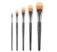 Water Color Brushes | 5 Pieces Artist Painting Comb Tools | Flat Comb Paint Brushes | for Adults Beginners Travel Halloween Birthday Outdoor Studio Classroom Crafts Hobbies