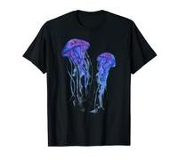 Water Color Fish Awesome Cute UnderWater Sea Blue JellyFish Camiseta