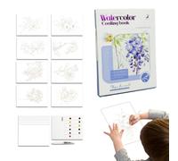 Water Color Workbook for Adults - Tri-fold Painting Relaxing Coloring