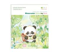 Water Colouring Book, Kids Watercolor Book, 7.28x6.18in Portable Art Kit, Creative Coloring Activity, Bookmark Painting Set for School, Home, Kindergarten Use