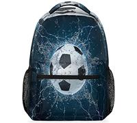 Water Cool Football Daypack Mochilas para ordenador portátil, mochilas de gran capacidad con correa ajustable para el hombro, viajes, senderismo, camping, mochila informal para adultos/mujeres/hombres