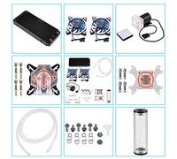 Water Cooling Kit DIY Refrigeración Líquida, PC Refrigerador Líquido Radiador 240mm DIY Depósito de Bomba de Bloque de CPU/GPU, Kit de Conectores de Enfriamiento de Agua de Computadora