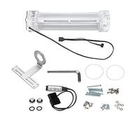 Water Cooling Tank 392ml Full Open Design, CPU Liquid Cooling Kit, 60mm Acrylic Reservoir with G1/4in Thread for PC Water Cooling Systems, Includes Support Bracket and Fittings