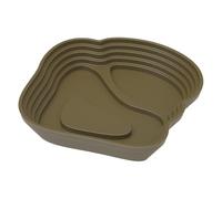 Water Dish, Food Bowl, Sturdy Material Safety Design Easy Clean Wide Opening Compact Size Comfortable Access Natural Look, Feeding Dish for Reptiles Pet, 8.66x8.07x0.98inches