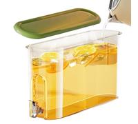 Water Dispenser For Fridge, 4L Juice Containers With Lids, 34x18x9.5cm Distinctive Design Drink Container Wide Applications For Home, Kitchen, Camping, Party, Juice Pitcher