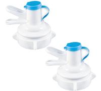 Water Dispenser Valve for 55mm Crown Top Drinking Bottle, Reusable Water Jug Cap Plastic Spigot Faucet, Includes Lid Dirt Protector- 2 Pcs (Not for T