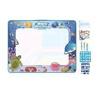 Water Doodle Mat - Tela, 31,5 Pulgadas, Tapete Mágico Para Dibujar, Tablero Para Colorear De Pintura | Diseño Reutilizable Sin Desorden, Tapetes Educativos De Juego De Arte Sensorial Paraa Niñas, Niño