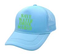 Water Drink Margs Trucker Gorra de Camionero Estilo Vintage Divertido Lindo Gráfico Country Tequila Sombrero de Cerveza Gorra de Conducción para Mujer y Hombre, azul celeste, M