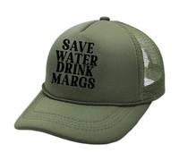 Water Drink Margs Trucker Gorra de Camionero Estilo Vintage Divertido Lindo Gráfico Country Tequila Sombrero de Cerveza Gorra de Conducción para Mujer y Hombre, AG., M