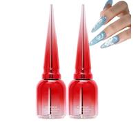 Water Drop Top Coat - Gel de uñas 3D Duo | No-Wipe Clear Raindrop | Juego de 2 botes de 15 ml, efecto de gota brillante de alta luminosidad, fórmula UV LED gruesa, para salones profesionales en