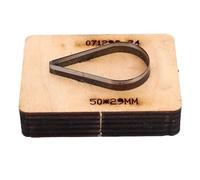 Water Droplet Leather Cutting 50x29mm con Base de Madera - Cortes Precisos, Duradero y Versátil para Cuero, Cartón y Manualidades