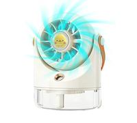 Water Fan - Handheld Battery Operated Cooling, Portable Fan Personal Desk Accessories with Integrated Mist Spray, Lightweight Handheld Cooling Tool, Quiet Desktop Airflow Device for Summer Outdoor
