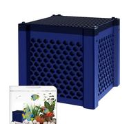 Water Filter, Trough Cleaner, Pond Purifier, Activated Carbon Filtration, Odor Removal System, Garden Horse Tank Aquarium Use, 11.5x10x11.5cm/4.53x3.94x4.53 Inches Blue 1 Piece