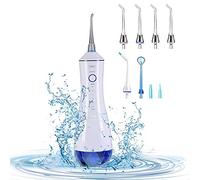 Water Flosser - Irrigador dental dental profesional portátil para dientes dental, 6 modos, 8 puntas de chorro, IPX7, impermeable, recargable, limpiador de dientes para el hogar y viajes (azul)