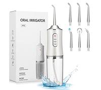 Water Flosser Irrigador dental inalámbrico portátil 3 modos 6 puntas de chorro con 220 ml Tanque de agua extraíble Irrigador oral eléctrico Limpiador dental Cuidado bucal Agua en aerosol Hilo dental