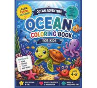 Water Friends Coloring Book for Kids Ages 4-8: Cute Ocean Animals, Sea Creatures, Easy Coloring Pages, Fun Educational Activity Book for Boys and ... with Dolphins, Turtles, Octopus and More