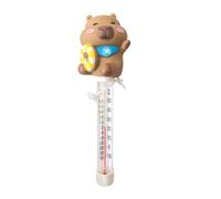 Water Gauge - Waterproof Floating Capybara, Funny Pool Test Gauge | Premium Accurate Easy Read fahrenheitt Celsius, Heavy Duty Shatterproof Floating Pond Swimming Thermometer For Indoor