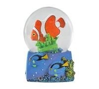 Water Globe - Pez de Arrecife de Deluxebase. Bola de Nieve con Figura de Resina y Base Moldeada. Genial como decoración hogar. (Diseño seleccionado al Azar de Pez Payaso o Pez Cirujano Azul)