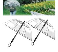 Water Gun Umbrella, Transparent Umbrella Squirt Gun, Prank Umbrellas Spray Water, Dual-Use Rain Shelter & Waters Toy with Waters Spray, Summer Outdoor Swimming Pool Beach Parties (2 PCS)