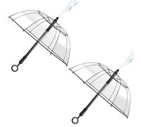 Water Gun Umbrella-Transparent Umbrella Squirt Gun-Shoots up to 27ft -Big-Capacity Dual-Use Rain Shelter & Water Blaster Toy for Outdoor Swimming Pool Beach Parties, Prank Games (2 PCS)