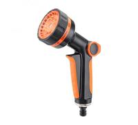 Water Hose Nozzle - 5 Patterns Sprinkler Attachment, High Pressure Garden Sprayer Nozzle, Adjustable Stream Control, Leakproof Internal Valve, Lawn Plant Care Outdoor Home Car Washing Yellow Black