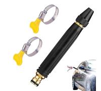 Water Hose Nozzle - Car Washing Washer Hose Nozzle Sprayer - 360 Degree Rotating Replacement Parts with 3 Patterns, Cleaning Tools for Car Wash Floor Yards Wall Men Women
