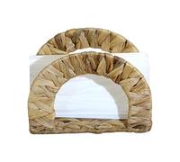 Water Hyacinth Napkin Organizer - 18x9x13cm Farmhouse Napkin Holder, Eco-Friendly Kitchen Tabletop Dispenser For Cafes Bars | Rustic Storage Container For Dining Room Weddings Parties Restaurants