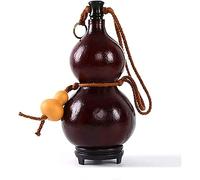 Water jug,Gourd Wine Pot, Natural Gourd Portable Wooden Water Bottle Gourd Outdoor Wine Vessel Tea Pot Chinese Style Decoration Drink Art Decoration,1500ml (Size : 1000ml)