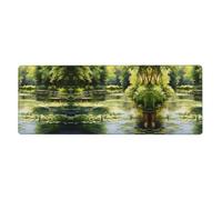 Water Lilies in The Pond - Alfombrilla de mouse para teclado (12 x 31.5 pulgadas), adecuada para computadora, consola, oficina, juegos, estudio, teclado extragrande