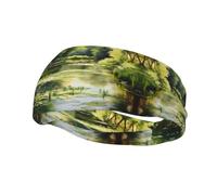 Water Lilies in The Pond - Diadema elástica unisex para baloncesto, deportes, correr, ciclismo, yoga, absorbe el sudor,