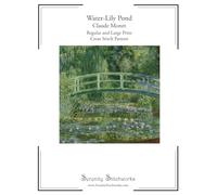 Water-Lily Pond Cross Stitch Pattern Book - Claude Monet: Regular and Large Print Cross Stitch Pattern