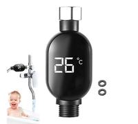 Water Monitor, Safe Bath Thermometer, LED Display Bathroom Fixture, Quick Check Tool for Kitchen and Apartment, Prevents Scalding for Children and Elders, Universal Fit