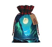 Water Moon Cave - Bolsa de regalo con cordón de dos colores, ideal para Navidad, cumpleaños