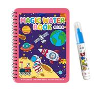 Water Painting Book - Kids Drawing Pad | 13,6 x 18,4 cm Activity Book with Color Changing Pages, Paper Material Art Toy with Learning Focus, Educational Painting Set for Age 1 3
