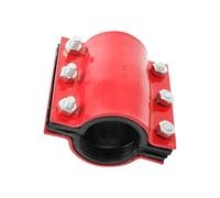 Water Pipe Leak Repair Clamps | Red Steel Sealing Clip | Easy to Install Sturdy Pipe Repair Clamp for Various Hoses | Effortless Plumbing Fix fors Home & Industrial Waters Leakage, 1 Piece