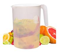 Water Pitcher With Lid - 2L Ice Tea Pitcher With Lid, Household Water Container Drinkware Withs Ergonomic Handle For Hot Cold Drinks Tea Clear Jug Spout Fridge Safe Beverage Carafe